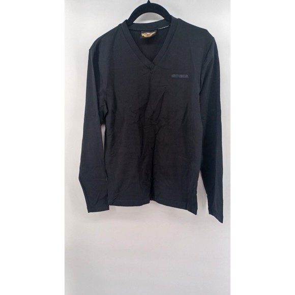 Harley-Davidson Tops - Harley Davidson T-Shirt Women’s Small Black Long Sleeve V-Neck Biker Cool Light